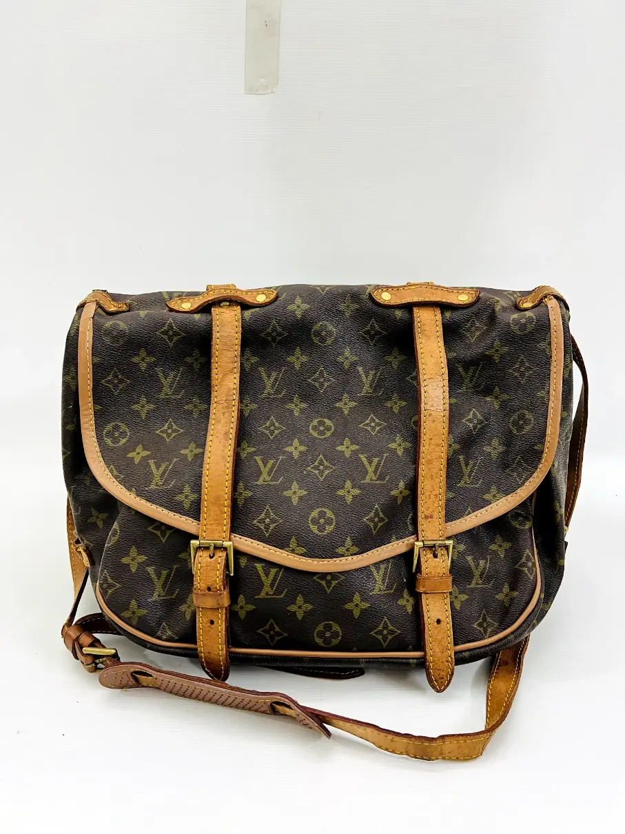 Louis Vuitton Women's Brown Monogram Canvas Saumur Crossbody Bag